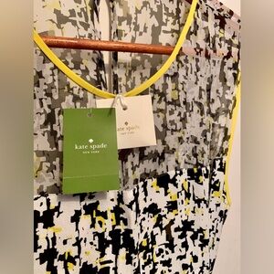 kate spade NEW YORK Elegant Black and Yellow Sleeveless Dress NWT SZ 12